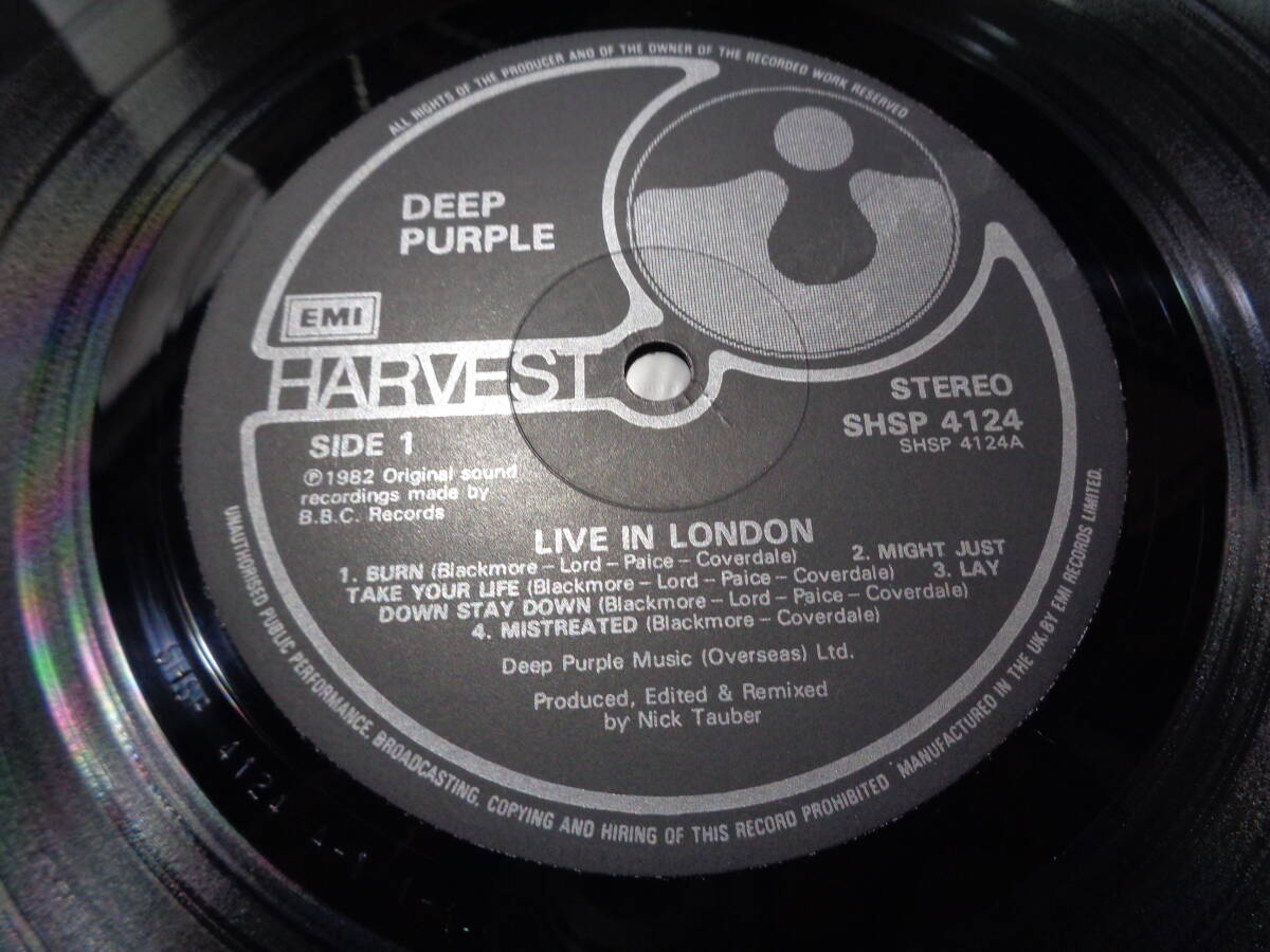 ディープ・パープル,DEEP PURPLE/DEEP PURPLE LIVE IN LONDON(UK/HARVEST:SHSP 4124 NM LP/A-1-1-1-,B-1-1-1- STAMPER_画像4