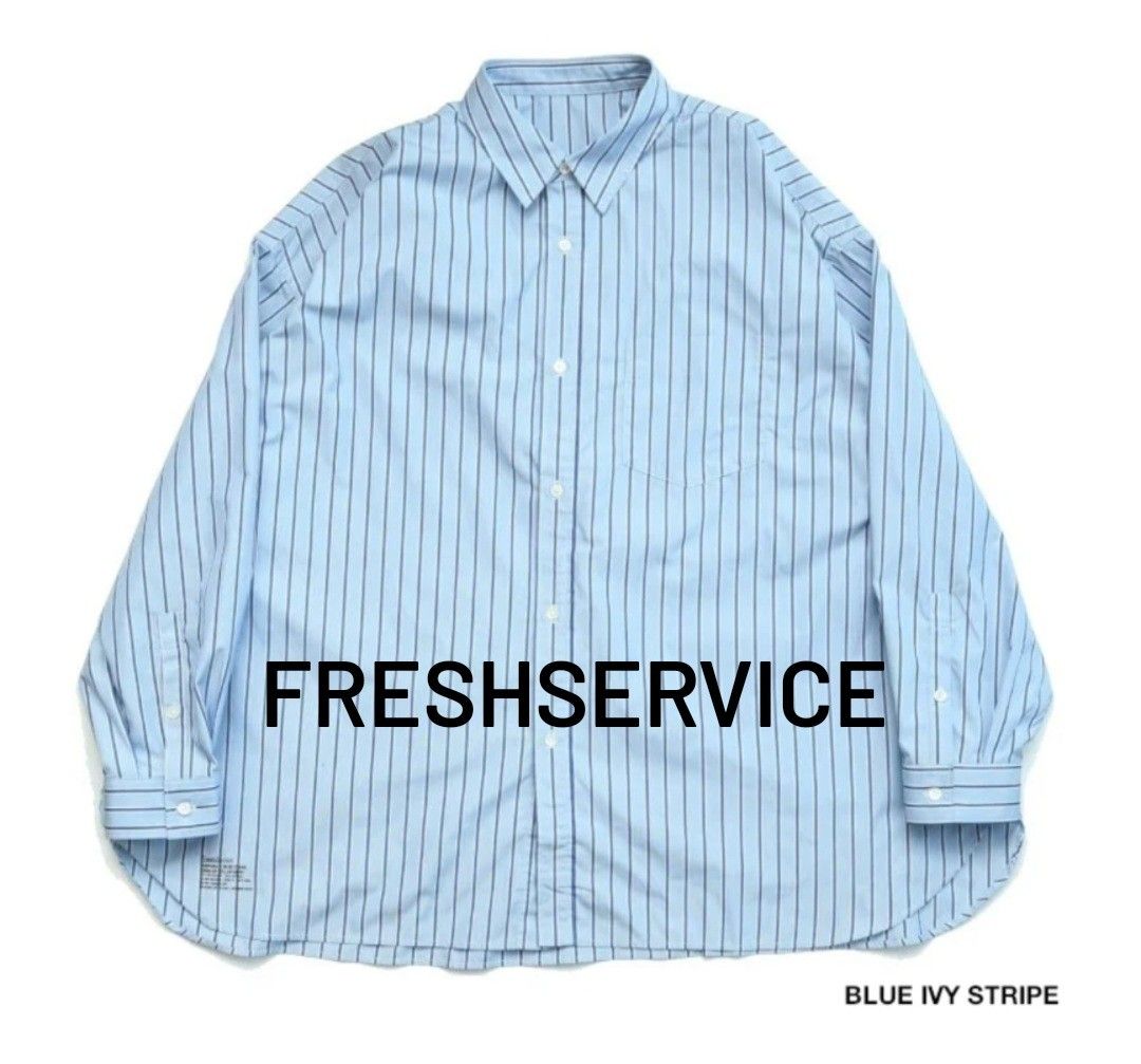 freshservice corporate blue strip shirt 長袖シャツ ストライプシャツ フレッシュサービス freshservice corporate blue strip shirt 長袖シャツ ストライプシャツ フレッシュサービス