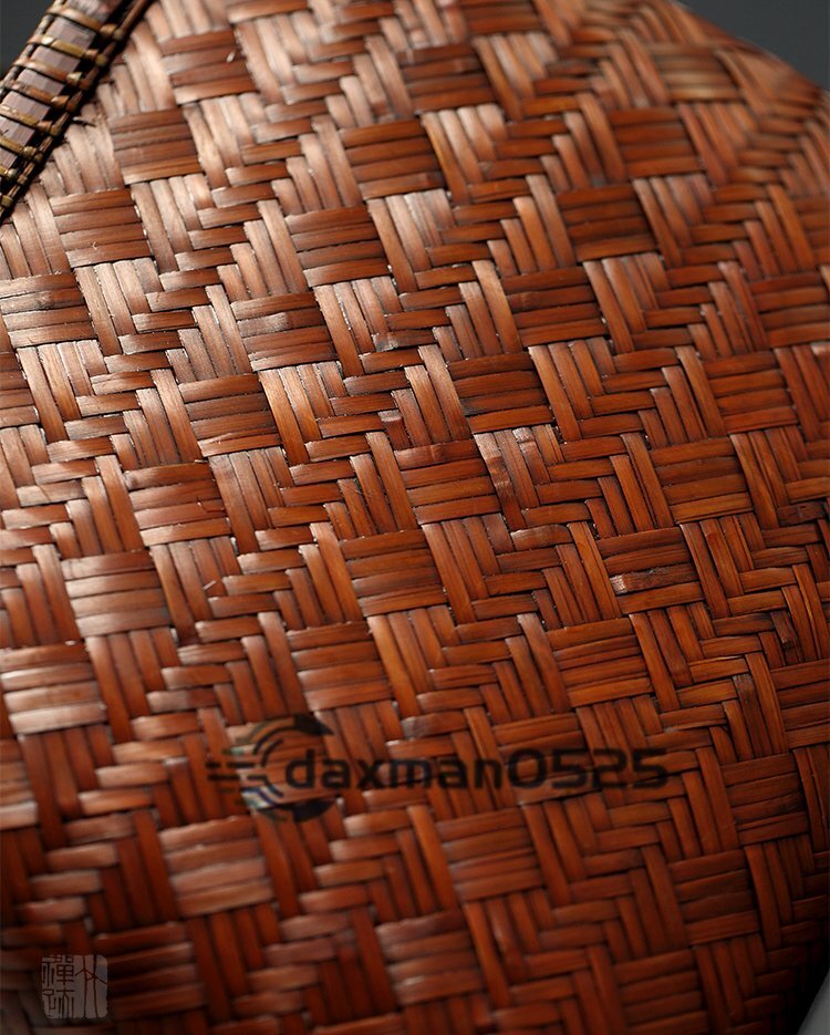 人気新品 可愛い新品　自然竹編み上げカゴバック　 手作りバスケット　ナチュラル買い物カゴ　収納バッグ_画像3