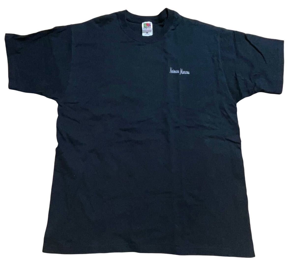 00's ニーマン・マーカス（Neiman Marcus）ロゴ　Tシャツ L BLK フルーツオブザルーム_画像1