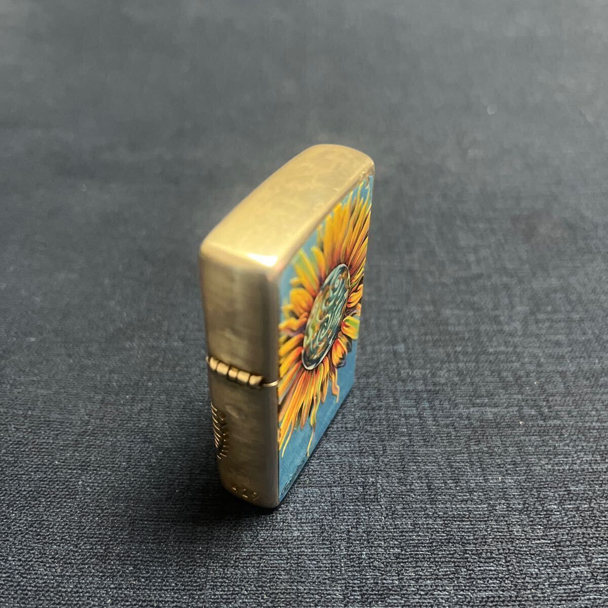 1円スタートzippo'20ジッポ ーAmericanSPIRITアメリカンスピリッツひまわり向日葵 USED_画像4