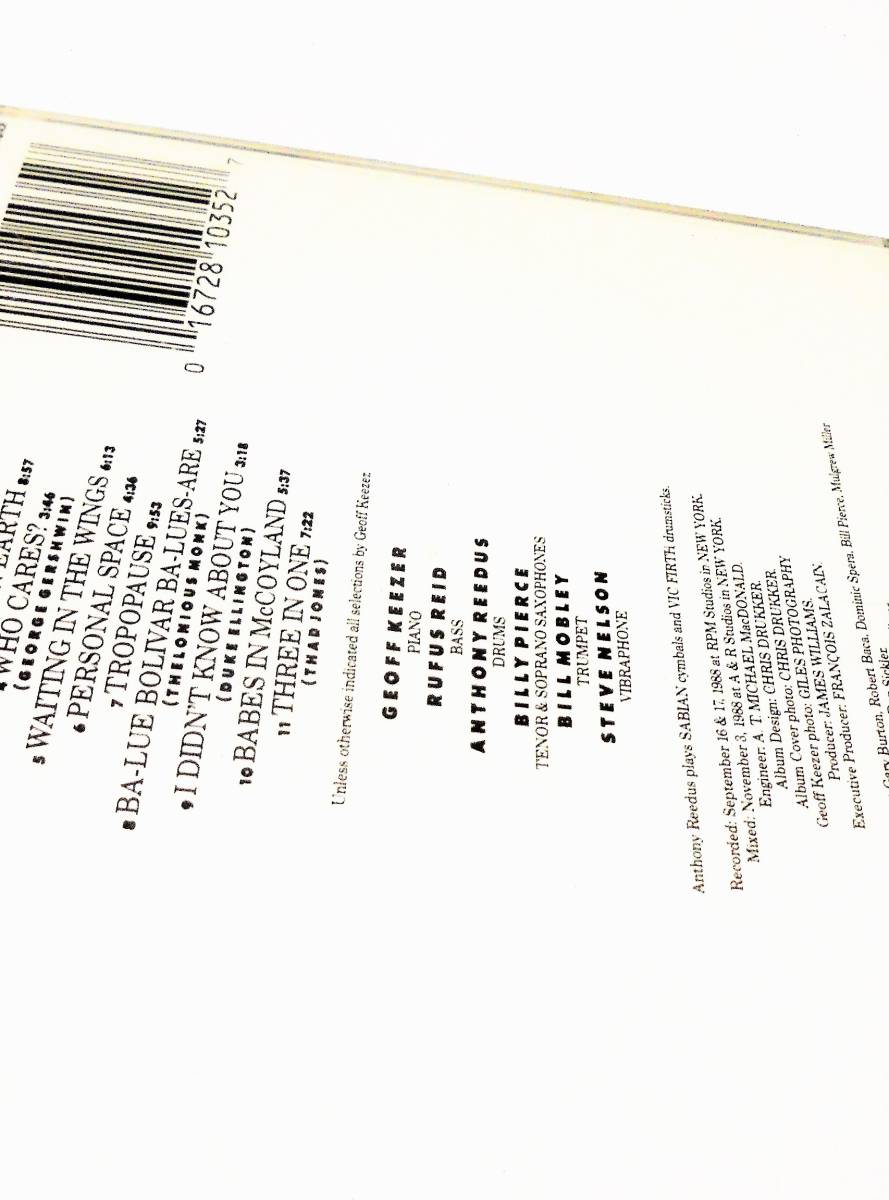 Sunnyside Straight Ahead Bop Rufus Reid Billy Pierce Bill Mobley Steve Nelson GEOFF KEEZER Waiting In The Wingsジェフ キーザーjeff_画像5