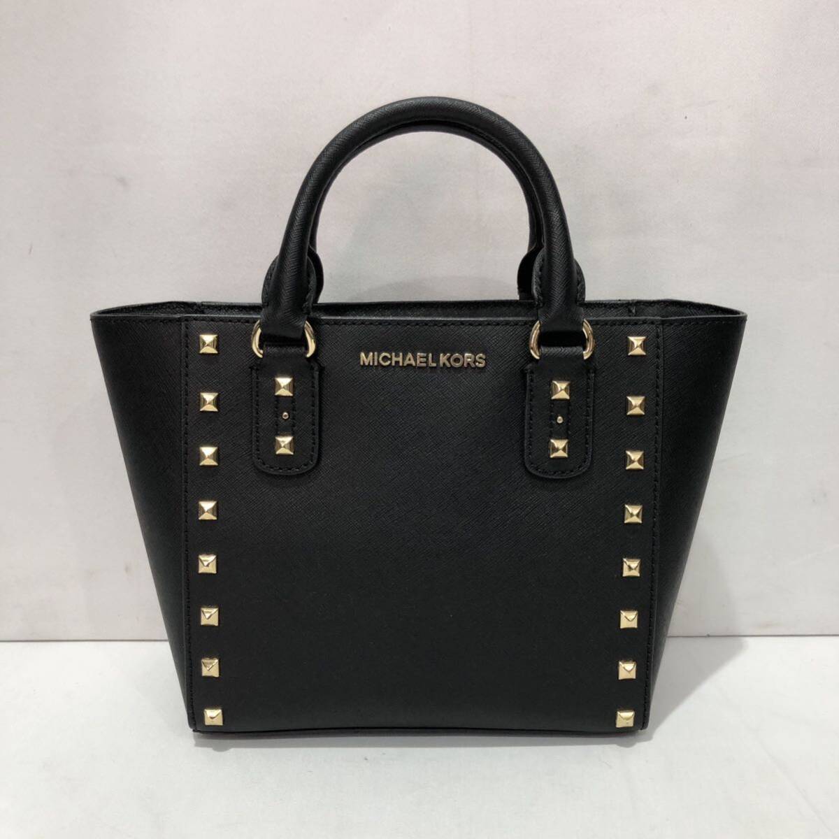 【MICHAEL KORS】マイケルコース sandrine stud sm crossbody 35H7GD1C1L ハンドバッグ 2way ショルダーバッグ レザー スタッズ ts202404_画像1