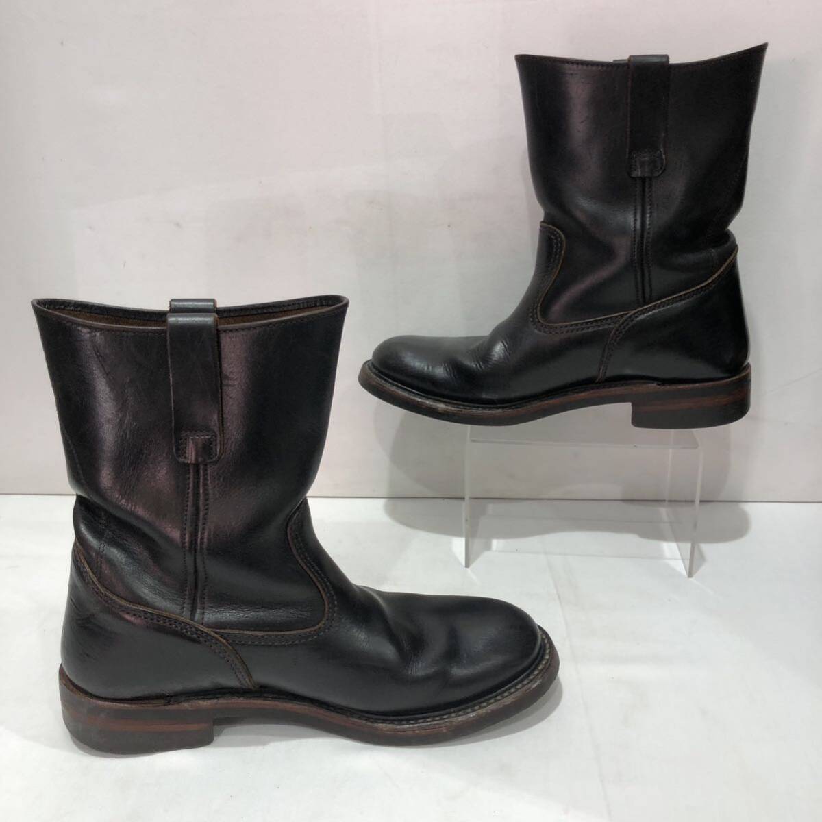 【LONE WOLF BOOTS】ロンウルフブーツ FARMER ファーマー LW00124 119BLK エンジニアブーツ メンズ サイズ8 1/2 ブラック レザー ts202404_画像7