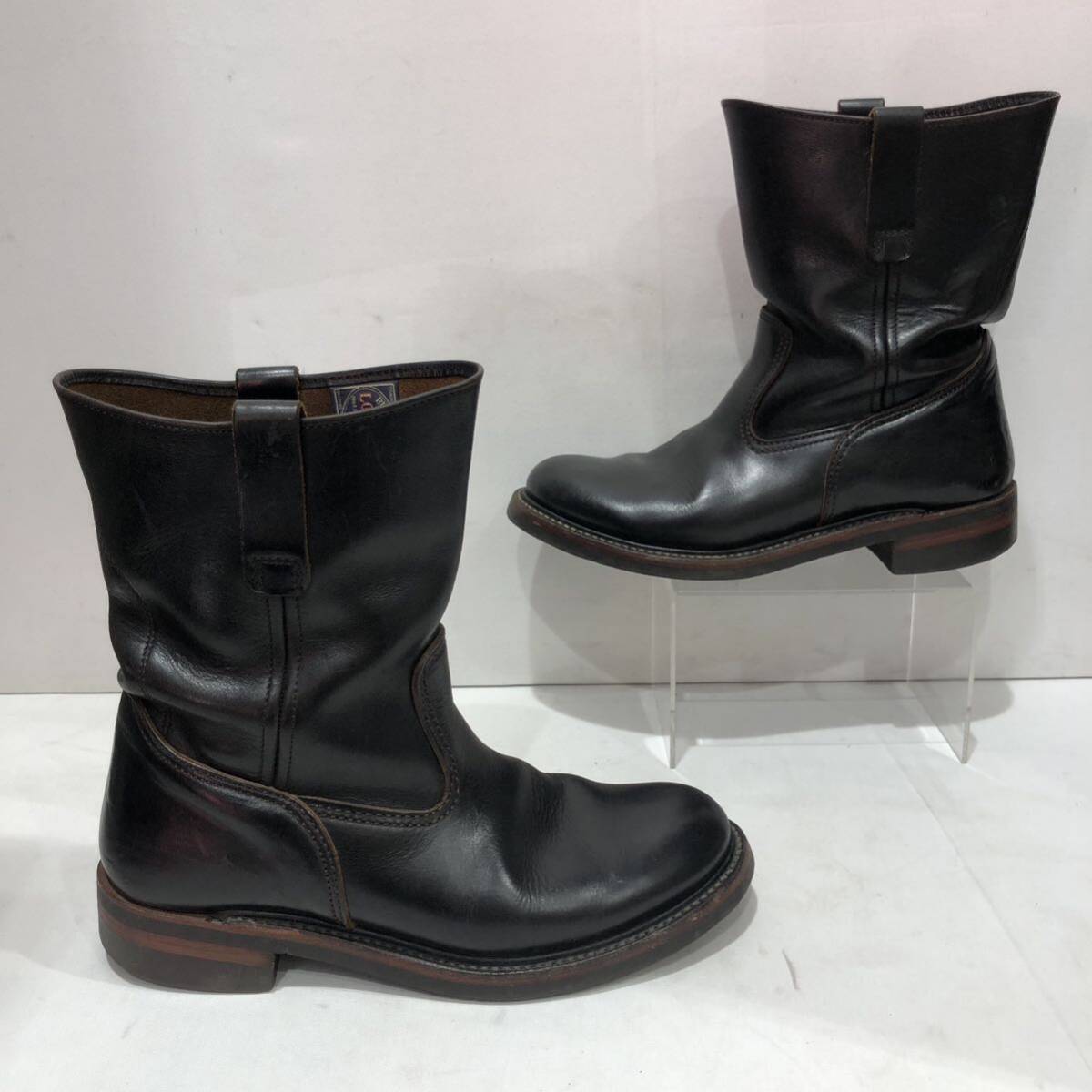 【LONE WOLF BOOTS】ロンウルフブーツ FARMER ファーマー LW00124 119BLK エンジニアブーツ メンズ サイズ8 1/2 ブラック レザー ts202404_画像6