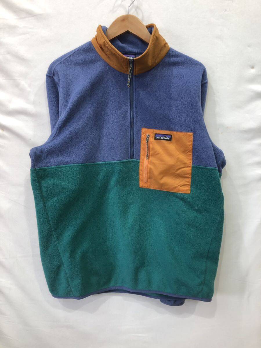 【patagonia】パタゴニア Men's Microdini 1/2 Zip メンズ・マイクロディニ・1/2ジップ・プルオーバー フリース L 26200 ブルー ts202404_画像1