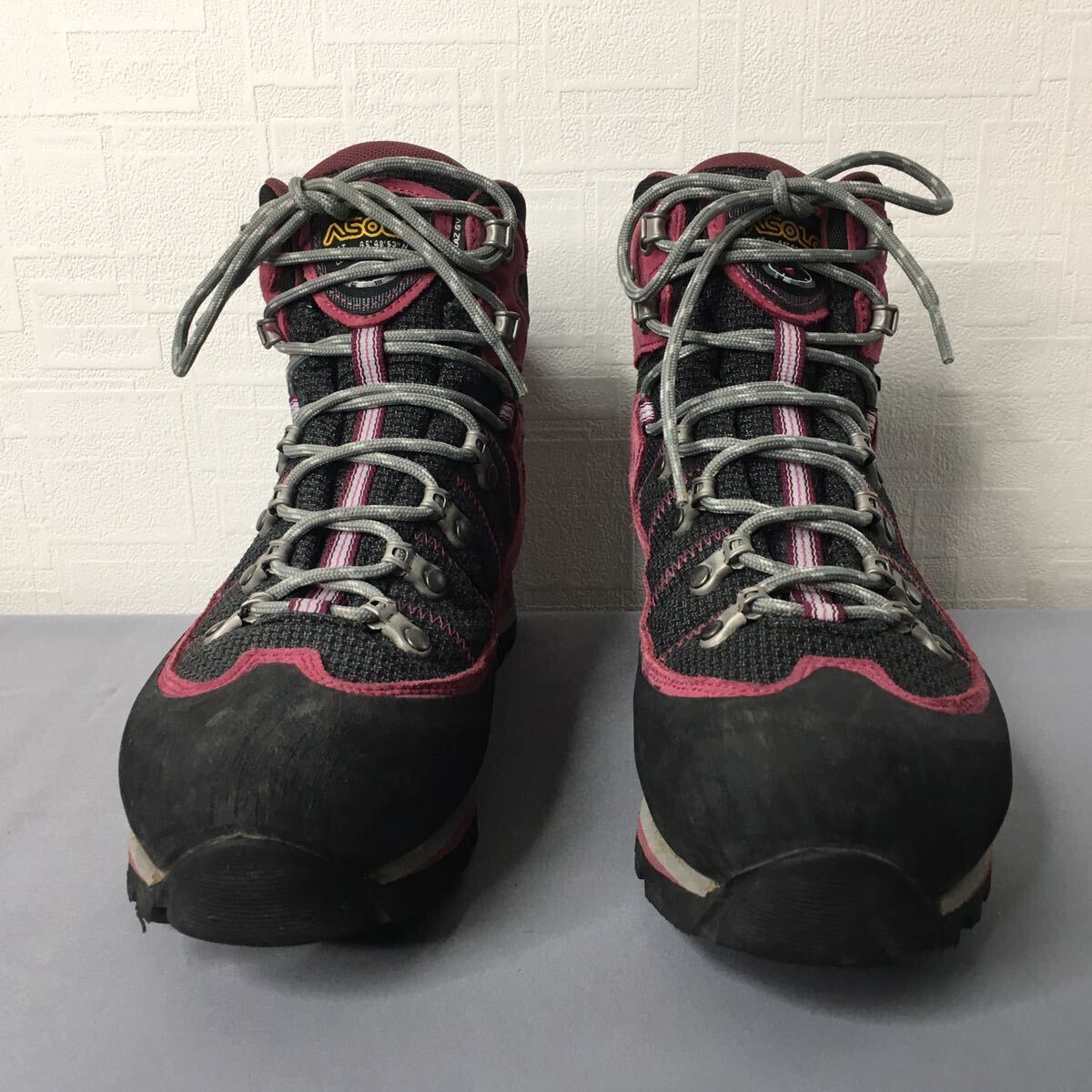 ASOLO アゾロ SHIRAZ GV シラーズ GV women's US8 25.5cm パープル レディースサイズ ゴアテックス 登山靴 トレッキングシューズ _画像2
