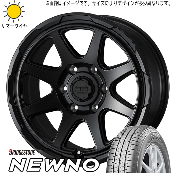 60系 プリウス 195/60R17 ブリヂストン ニューノ スタットベルク 17インチ 7.0J +38 5H114.3P サマータイヤ ホイール 4本SET_画像1