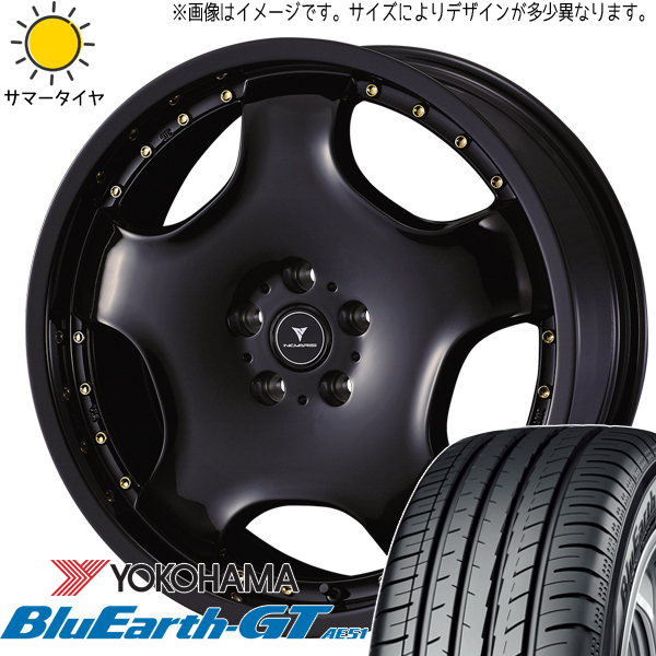 プリウスα セフィーロ 225/35R19 Y/H ブルーアースGT AE51 アセット D1 19インチ 8.0J +43 5H114.3P サマータイヤ ホイール 4本SET_画像1