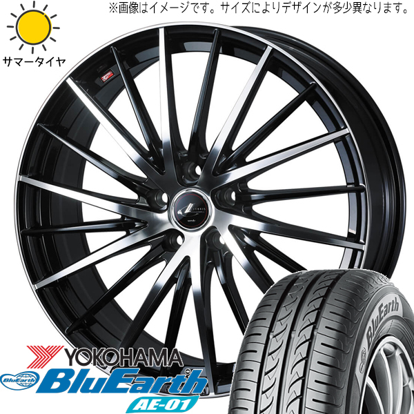 NBOX タント スペーシア 165/55R15 Y/H ブルーアース AE01 レオニス FR 15インチ 4.5J +45 4H100P サマータイヤ ホイール 4本SET_画像1