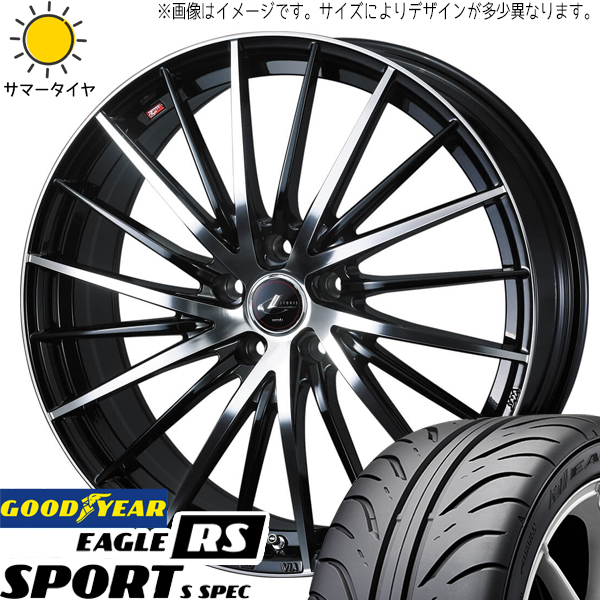 アクア カローラ シエンタ 195/50R16 グッドイヤー RSSPORT S-SPEC レオニス FR 16インチ 6.0J +42 4H100P サマータイヤ ホイール 4本SET_画像1