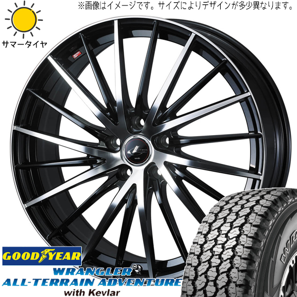 アウトランダー デリカ 215/70R16 GY ラングラー Kevlar レオニス FR 16インチ 6.5J +40 5H114.3P サマータイヤ ホイール 4本SET_画像1