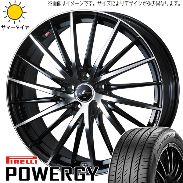 プリウスα 215/45R18 ピレリ パワジー レオニス FR 18インチ 8.0J +42 5H114.3P サマータイヤ ホイール 4本SET_画像1