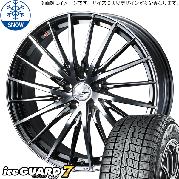 フォレスター レガシィ 215/55R17 ヨコハマタイヤ IG7 レオニス FR 17インチ 7.0J +47 5H100P スタッドレスタイヤ ホイール 4本SET_画像1