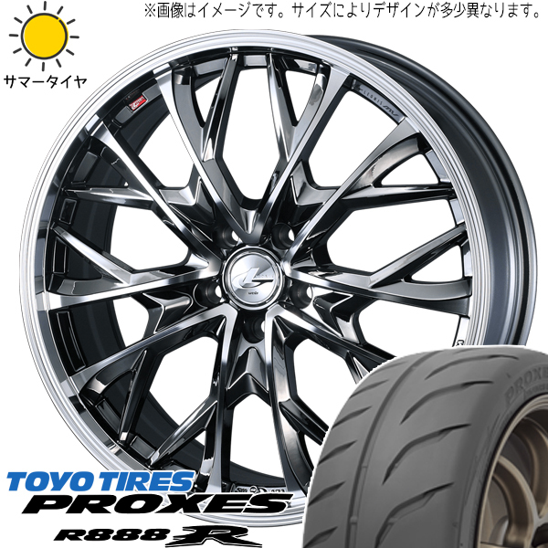 アクア スイフト 205/40R17 トーヨータイヤ プロクセス R888R レオニス MV 17インチ 6.5J +45 4H100P サマータイヤ ホイール 4本SET_画像1