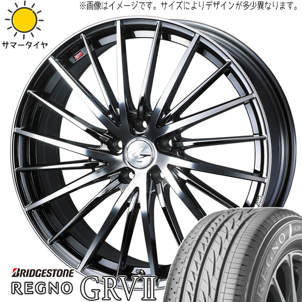 エスティマ フーガ CX-30 225/45R19 ブリヂストン レグノ GRV2 レオニス FR 19インチ 8.0J +45 5H114.3P サマータイヤ ホイール 4本SET_画像1