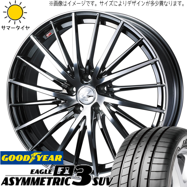 NX ハリアー 245/45R20 グッドイヤー アシンメトリック3 SUV レオニス FR 20インチ 8.5J +35 5H114.3P サマータイヤ ホイール 4本SET_画像1