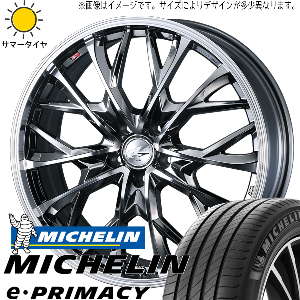 bB キューブ ノート 205/45R17 ミシュラン E・プライマシー レオニス MV 17インチ 6.5J +45 4H100P サマータイヤ ホイール 4本SET_画像1