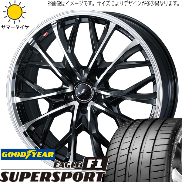 プリウスα セフィーロ 225/35R19 グッドイヤー スーパースポーツ レオニス MV 19インチ 8.0J +43 5H114.3P サマータイヤ ホイール 4本SET_画像1