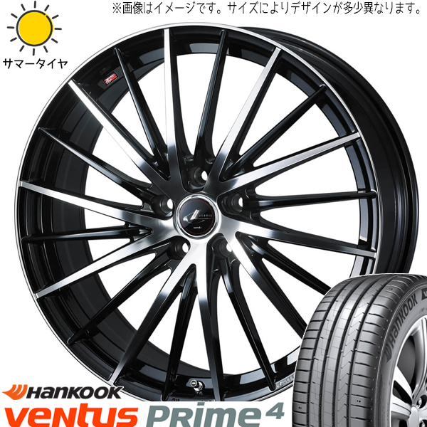 フォレスター レガシィ 215/55R17 ハンコック K135 レオニス FR 17インチ 7.0J +47 5H100P サマータイヤ ホイール 4本SET_画像1