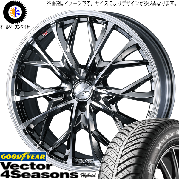 シルビア シビック 205/55R16 グッドイヤー ベクター HB レオニス MV 16インチ 6.5J +47 5H114.3P オールシーズンタイヤ ホイール 4本SET_画像1