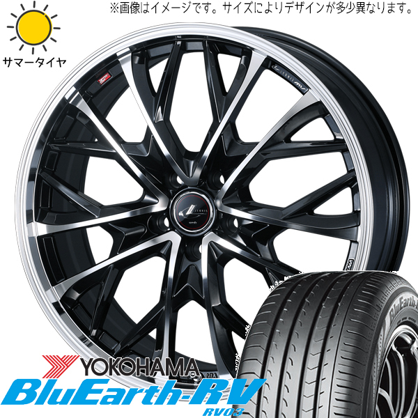 セレナ 195/60R16 ヨコハマタイヤ ブルーアース RV RV03 レオニス MV 16インチ 6.5J +47 5H114.3P サマータイヤ ホイール 4本SET_画像1