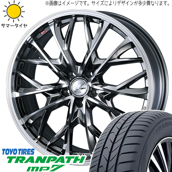 クロスオーバー J50 NJ50 225/55R18 TOYO トランパス MP7 レオニス MV 18インチ 8.0J +45 5H114.3P サマータイヤ ホイール 4本SET_画像1