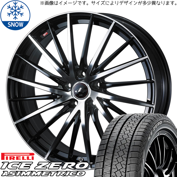 カローラ スイフト ヤリス 185/60R15 ピレリ アイスゼロ レオニス FR 15インチ 5.5J +42 4H100P スタッドレスタイヤ ホイール 4本SET_画像1