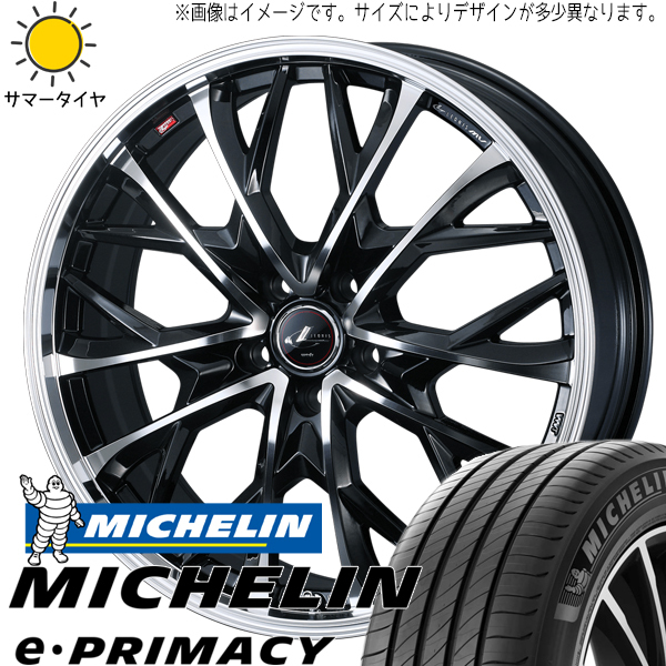 アルファード アテンザ 225/55R17 ミシュラン E・プライマシー レオニス MV 17インチ 7.0J +40 5H114.3P サマータイヤ ホイール 4本SET_画像1