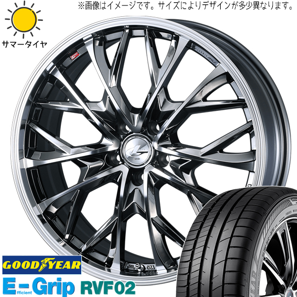 エスティマ フーガ 225/50R18 グッドイヤー RVF02 レオニス MV 18インチ 8.0J +45 5H114.3P サマータイヤ ホイール 4本SET_画像1