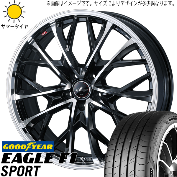 アルファード 245/40R19 グッドイヤー F1 SPORT レオニス MV 19インチ 8.0J +43 5H114.3P サマータイヤ ホイール 4本SET_画像1