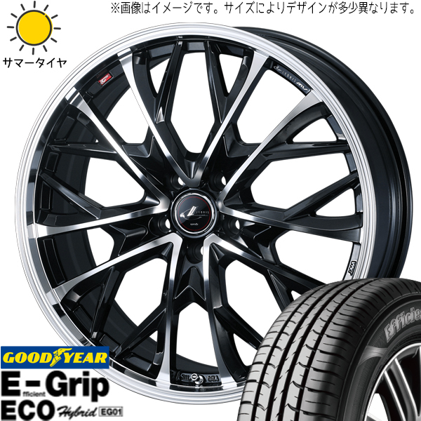 プリウスα 215/50R17 グッドイヤー EG01 レオニス MV 17インチ 7.0J +40 5H114.3P サマータイヤ ホイール 4本SET_画像1