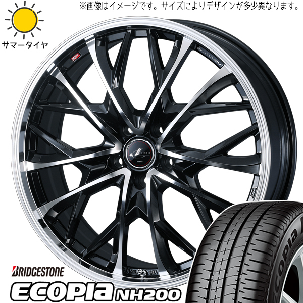 アクアX-URBAN 100系 175/60R16 ブリヂストン エコピア NH200C レオニス MV 16インチ 6.0J +42 4H100P サマータイヤ ホイール 4本SET_画像1