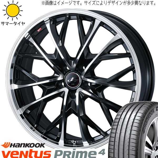 ホンダ CR-Z 205/45R17 ハンコック K135 レオニス MV 17インチ 7.0J +47 5H114.3P サマータイヤ ホイール 4本SET_画像1