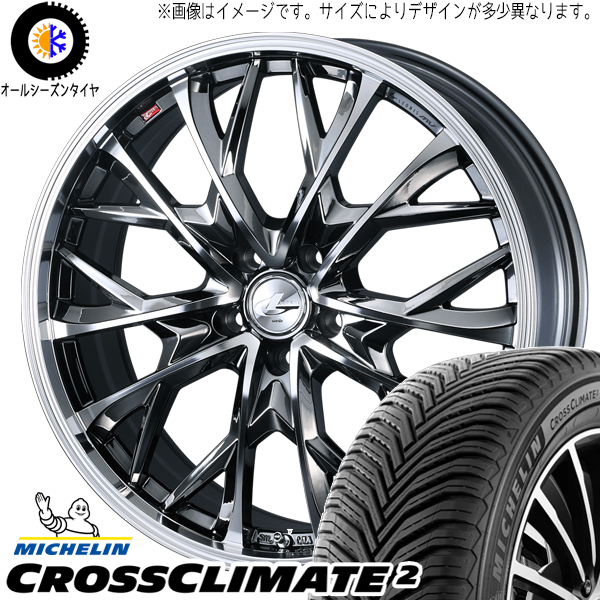 セレナ シビック 215/45R17 ミシュラン レオニス MV 17インチ 7.0J +47 5H114.3P オールシーズンタイヤ ホイール 4本SET_画像1