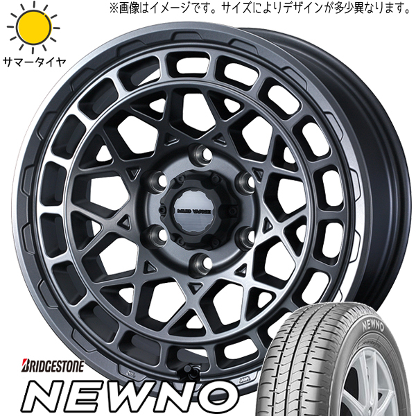 60系 プリウス 195/60R17 ブリヂストン ニューノ マッドヴァンスX 17インチ 7.0J +38 5H114.3P サマータイヤ ホイール 4本SET_画像1