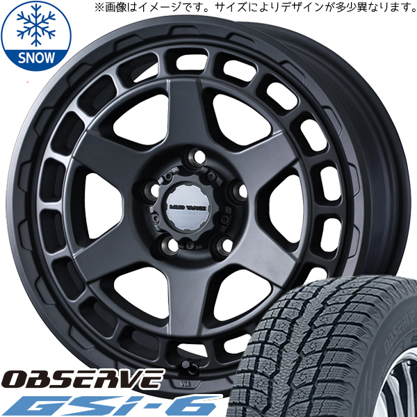 ハイエース 215/70R16 トーヨータイヤ オブザーブ GSI6 マッドヴァンスX 16インチ 6.5J +38 6H139.7P スタッドレスタイヤ ホイール 4本SET_画像1