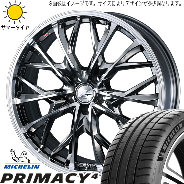 アクア 205/55R16 ミシュラン プライマシー4 レオニス MV 16インチ 6.0J +42 4H100P サマータイヤ ホイール 4本SET_画像1