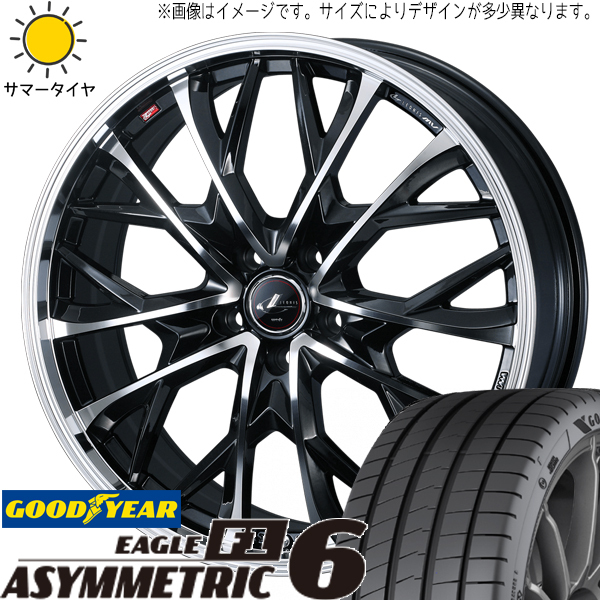 ホンダ CR-Z 205/45R17 グッドイヤー アシンメトリック6 レオニス MV 17インチ 7.0J +47 5H114.3P サマータイヤ ホイール 4本SET_画像1