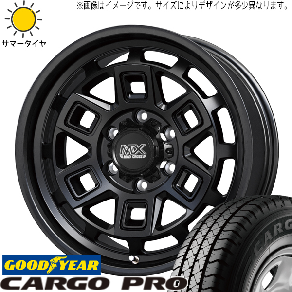 ハイゼットピクシス 145/80R12 グッドイヤー カーゴプロ マッドクロス 12インチ 4.0J +43 4H100P サマータイヤ ホイール 4本SET_画像1