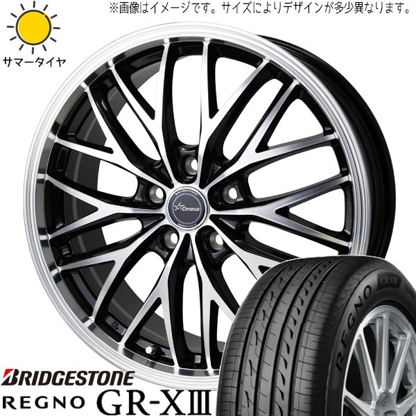 86 プリウス BRZ 225/40R18 ブリヂストン REGNO GRX3 クロノス CH-113 18インチ 7.0J +48 5H100P サマータイヤ ホイール 4本SET_画像1