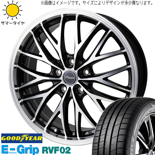 アルファード ハリアー 245/45R19 グッドイヤー RVF02 クロノス CH-113 19インチ 8.0J +35 5H114.3P サマータイヤ ホイール 4本SET_画像1