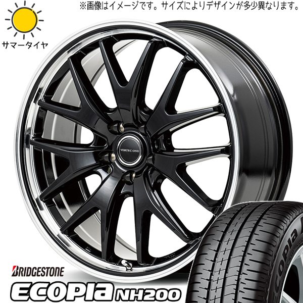 NBOX タント スペーシア 165/55R15 ブリヂストン エコピア NH200C MID EXE7 15インチ 4.5J +45 4H100P サマータイヤ ホイール 4本SET_画像1