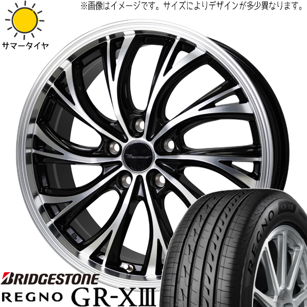 エスティマ フーガ 225/50R18 ブリヂストン REGNO GRX3 プレシャス HS-2 18インチ 8.0J +42 5H114.3P サマータイヤ ホイール 4本SET_画像1