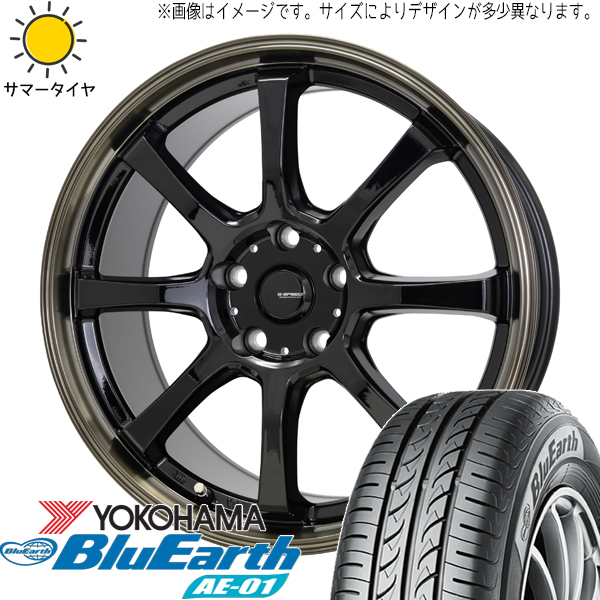 NBOX タント スペーシア 165/55R15 Y/H ブルーアース AE01 Gスピード P08 15インチ 4.5J +45 4H100P サマータイヤ ホイール 4本SET_画像1