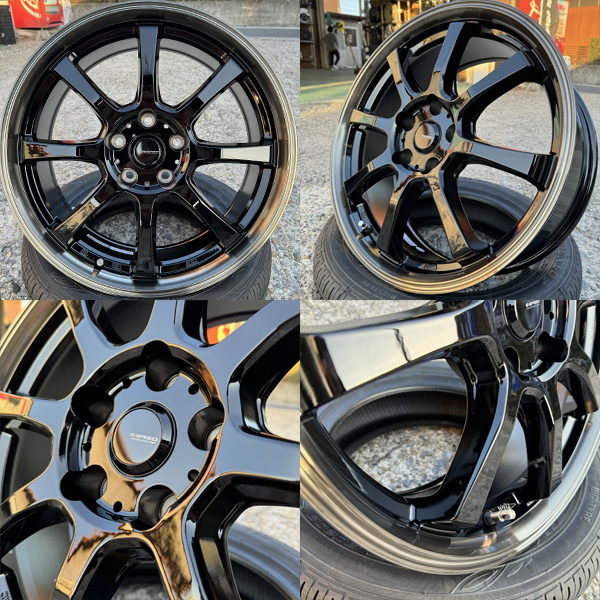 NBOX タント スペーシア 165/55R15 トーヨータイヤ ナノエナジー3 Gスピード P08 15インチ 4.5J +45 4H100P サマータイヤ ホイール 4本SET_画像6