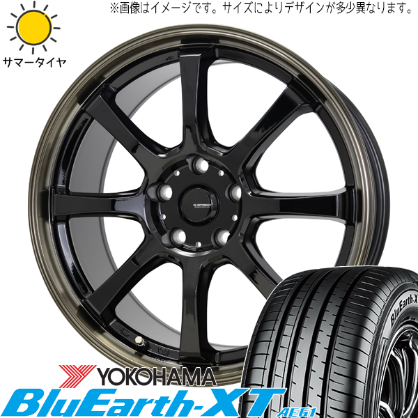 アルファード 205/65R16 ヨコハマタイヤ ブルーアース-XT AE61 Gスピード P08 16インチ 6.5J +40 5H114.3P サマータイヤ ホイール 4本SET_画像1