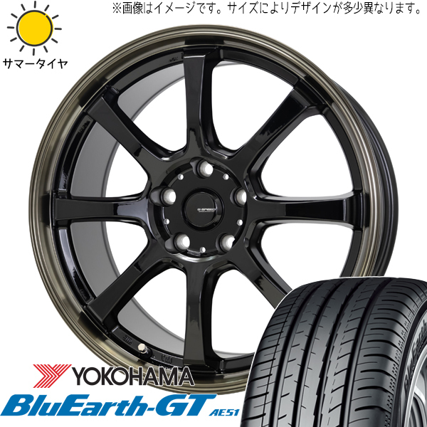 アルファード 235/50R18 ヨコハマタイヤ ブルーアースGT AE51 Gスピード P08 18インチ 8.0J +42 5H114.3P サマータイヤ ホイール 4本SET_画像1