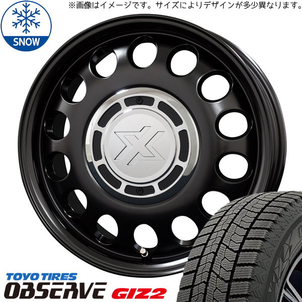 シエンタ 5穴車 185/60R15 TOYO GIZ2 クロスブラッド スティール 15インチ 6.0J +43 5H100P スタッドレスタイヤ ホイール 4本SET_画像1