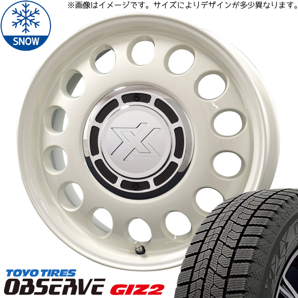 ムーブ ミラ ラパン 165/55R14 TOYO GIZ2 クロスブラッド スティール 14インチ 4.5J +45 4H100P スタッドレスタイヤ ホイール 4本SET_画像1